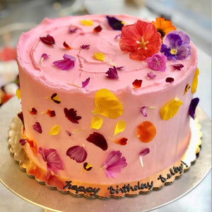 Pink Flower Petal Cake *Local delivery & pick-up only*