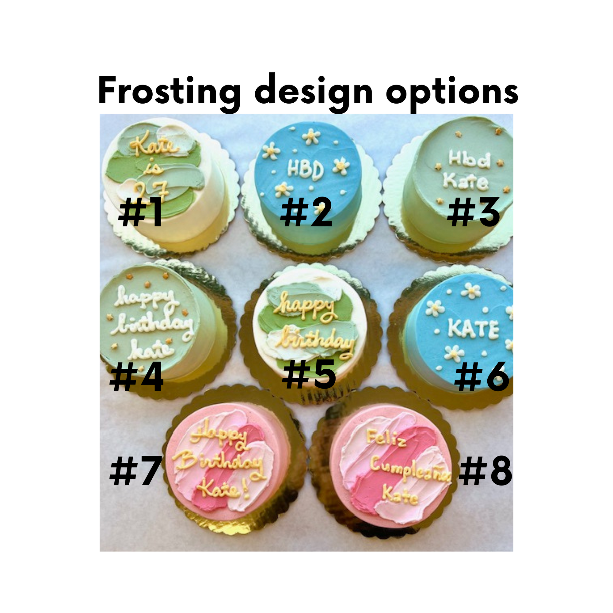 Pastel Mini Cakes