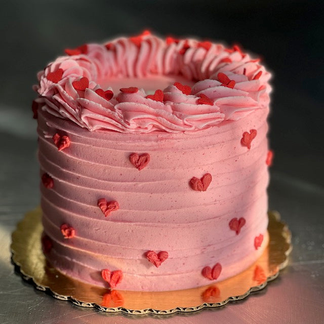 Pink Heart Cake