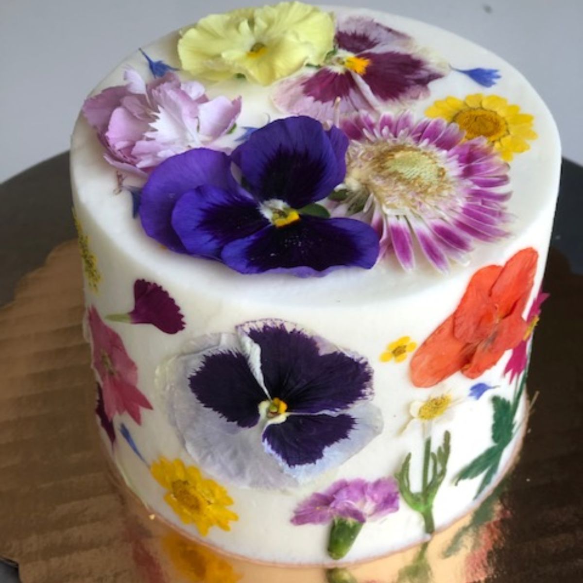 Pressed Flower Cake