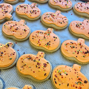 Pumpkin-Shaped Sugar Cookies