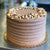 Chocolate Cake with Mocha Buttercream and Horizontal Frosting Lines