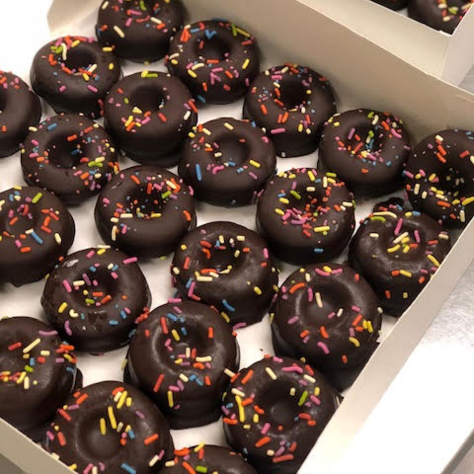 Mini Chocolate-Covered Donuts