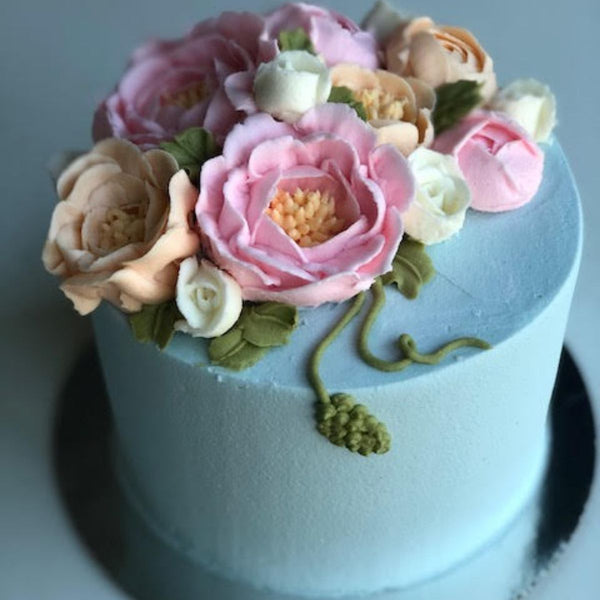 Flower Buttercream Cake - Beautiful Birthday Cake with Flowers